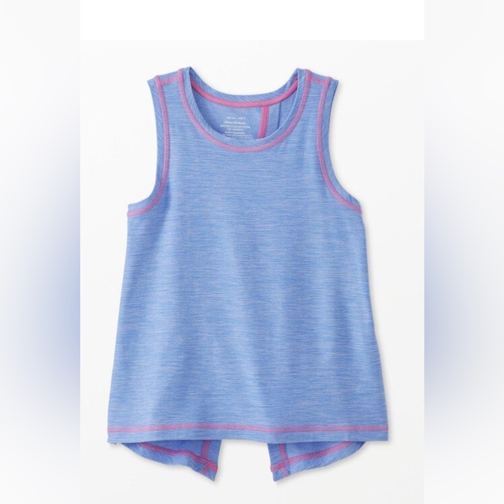 Hanna Andersson Blue and Pink Kids Tank Top
